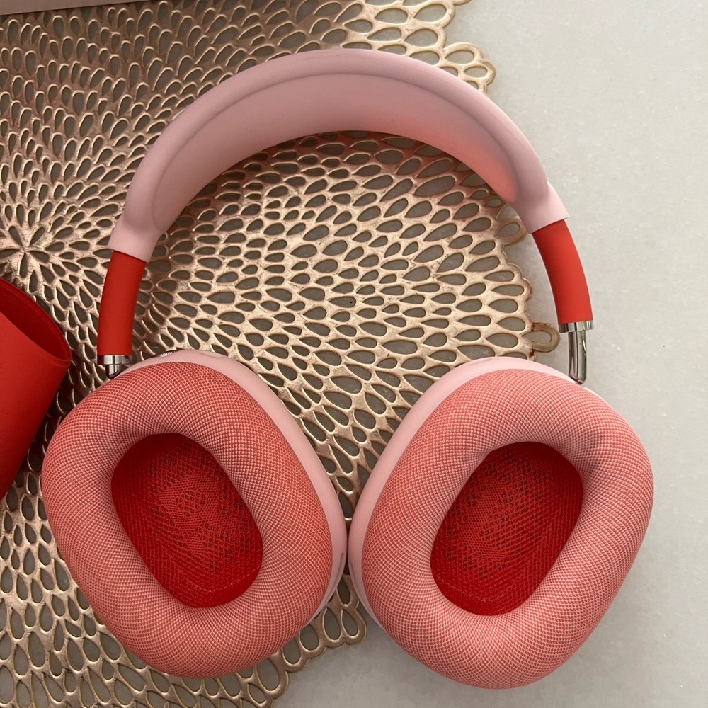 Apple Red and Pink Wireless Headphones - Picture 3 of 9